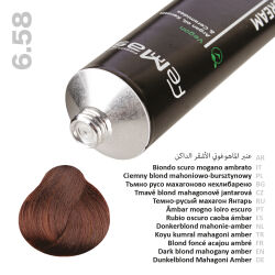 FemMas Hair Color Cream 100ml Dunkelblond Mahagoni Amber 6.58