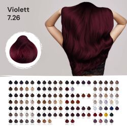 FemMas Hair Color Cream 100ml Haarfarbe Mittelblond Violett Rot 7.26