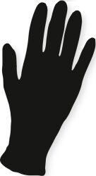 Efalock Nitril-Handschuhe Puderfrei 100 Stück schwarz S