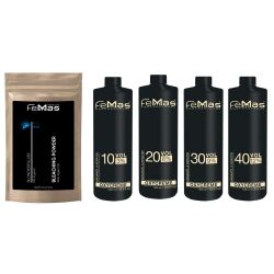 FemMas Blondierpulver Blau mit Arganöl 500g +...