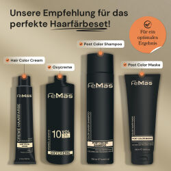 FemMas Haarfarbe und Oxycreme je 100ml Schwarz 1 Oxycreme 3%
