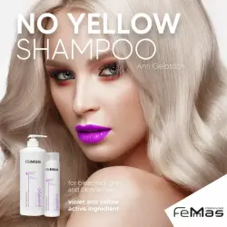 Femmas No Yellow Shampoo gegen Gelbstich 1000 ml + 300 ml Set