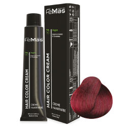 FemMas Hair Color Cream 100ml Haarfarbe Dunkelblond Rot Violett 6.62
