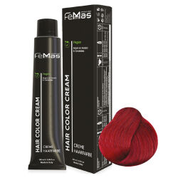 FemMas Hair Color Cream 100ml Haarfarbe Mittelblond Rot Violett 7.62