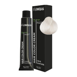 FemMas Hair Color Cream 100ml Haarfarbe Spezial Blond Silber 12.12