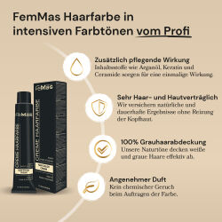 FemMas Hair Color Cream 100ml Haarfarbe Mittelbraun Asch 4.1