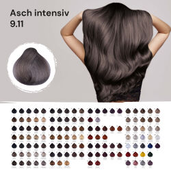 FemMas Hair Color Cream 100ml Haarfarbe Lichtblond Asch Intensiv 9.11