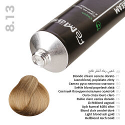 FemMas Hair Color Cream 100ml Haarfarbe Hellblond Asch Sand 8.13